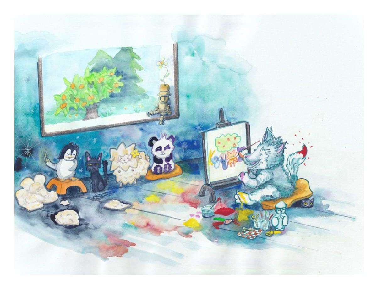 Fullcolor print shown in full.