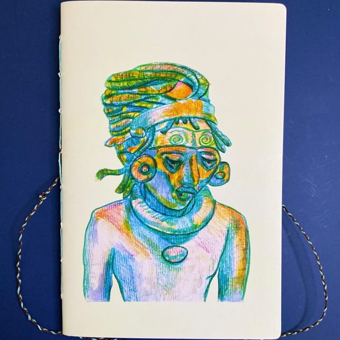 Illustration collection artwork with blue-toned details.