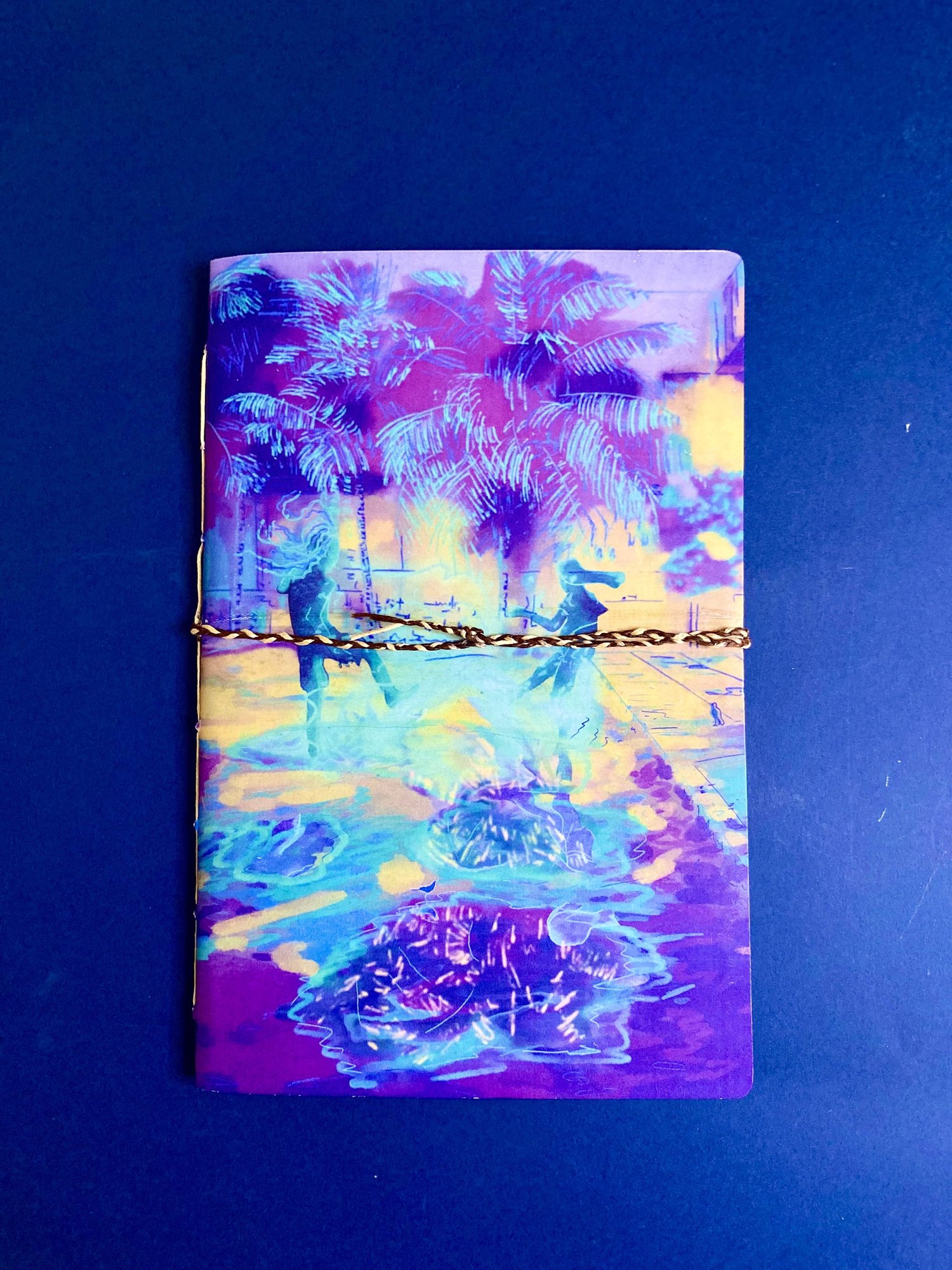 Fusion handmade notebook shown in portrait orientation.